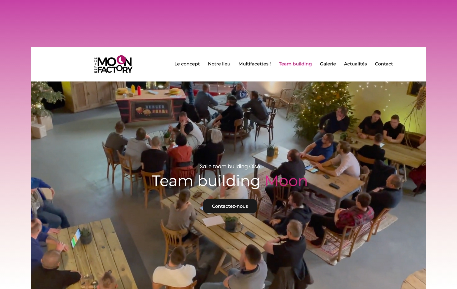 création d'un site internet pour une agence événementielle - Moon Factory