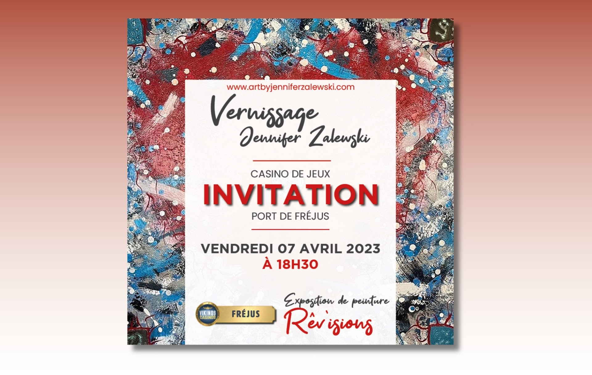 création d'une affiche et d'un prospectus pour une artiste peintre à Fréjus - Jennifer Zalewski