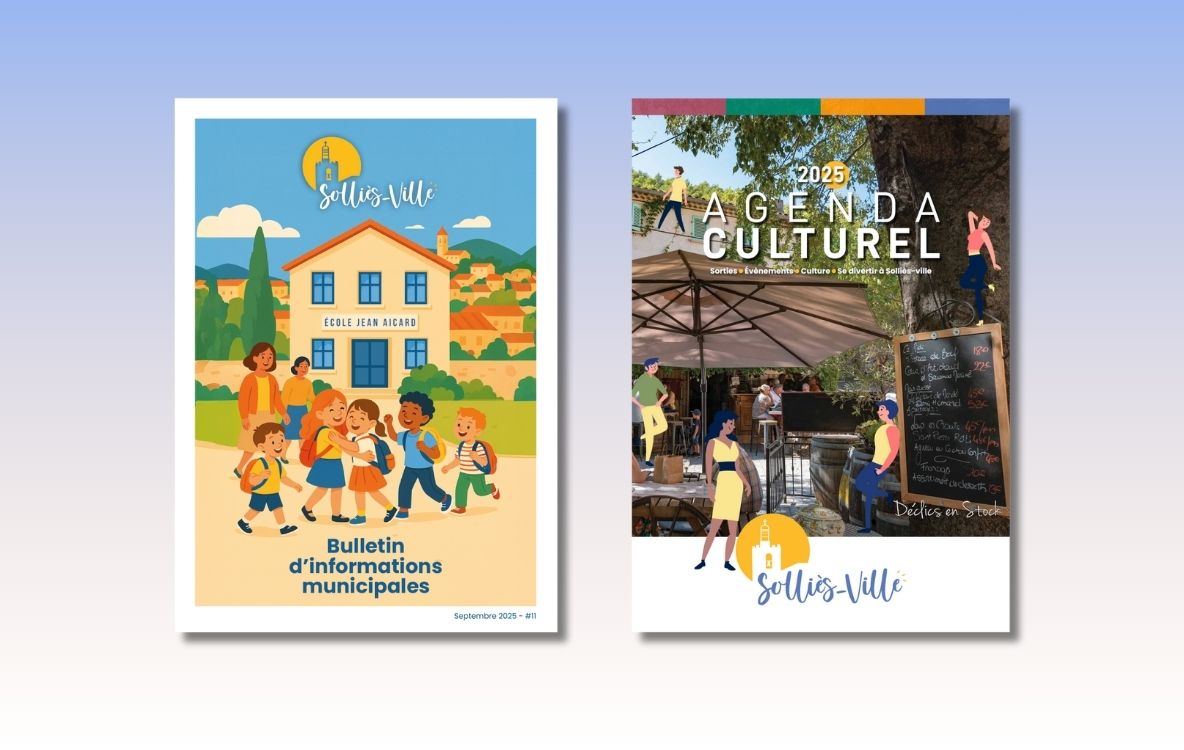 création de supports de communication pour la Mairie de Solliès-Ville