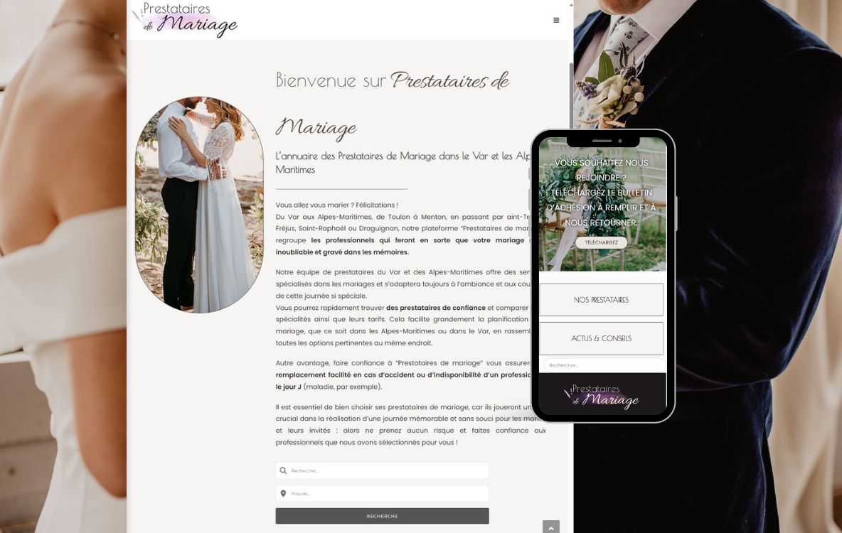 Référencement pour un annuaire de Prestataires de Mariage dans le Var