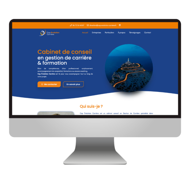 création d'un site internet pour un cabinet de conseil en gestion de carrière et formation - Cap Évolution Carrière