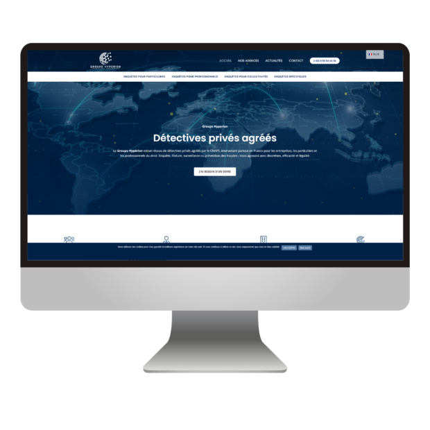 création d'un site internet et référencement naturel SEO pour une agence de détectives privés - Groupe Hypérion
