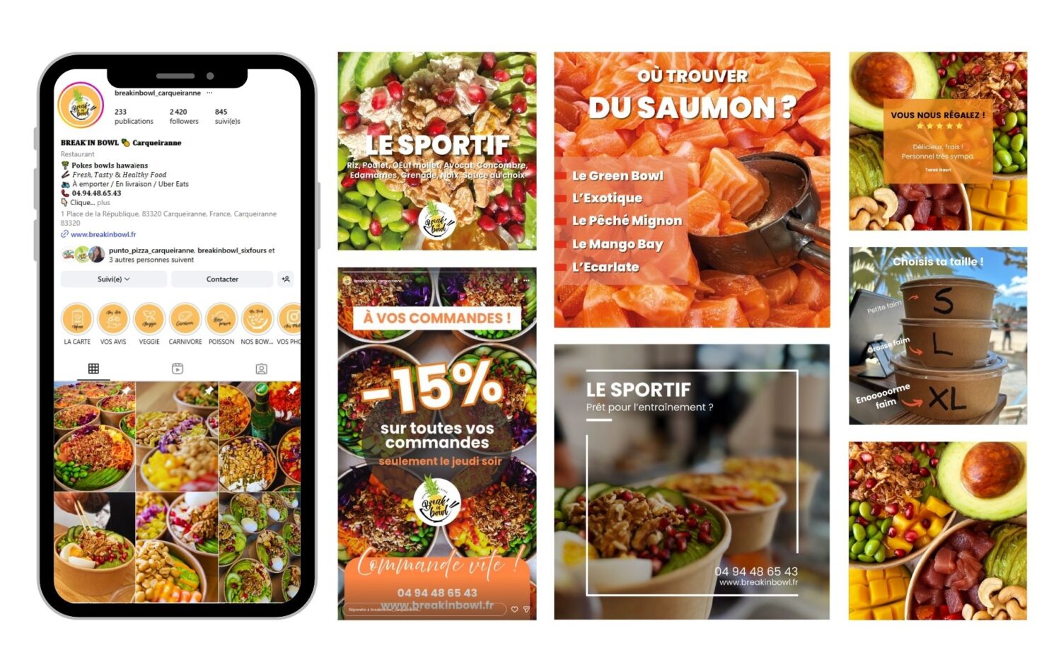 Community manager pour restaurant à Carqueiranne - Break'in Bowl