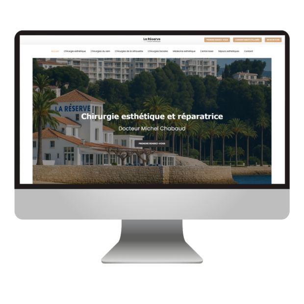 création d'un site internet pour un centre de chirurgie esthétique à Bandol - La Réserve