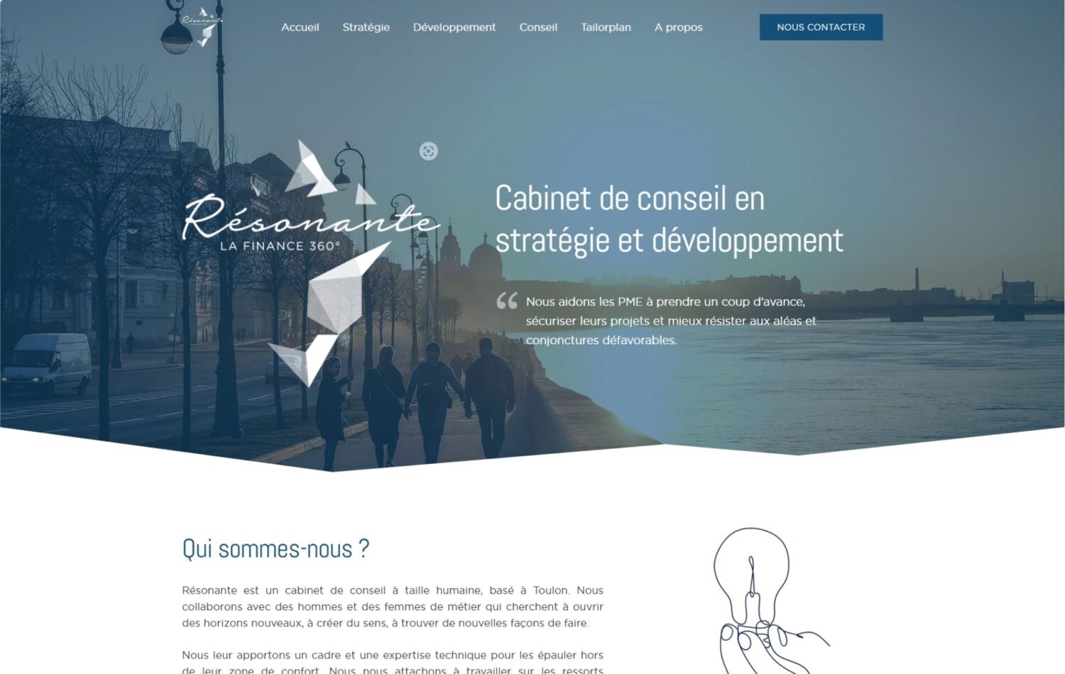 création d'un site internet pour un cabinet de conseil en stratégie - Résonante