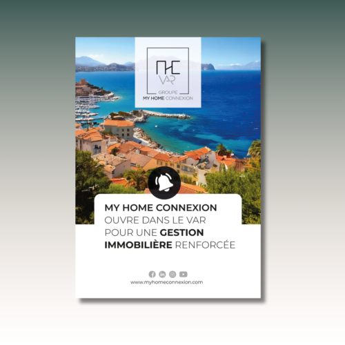 création de supports de communication pour un groupe d'agences immobilières - My Home Connexion