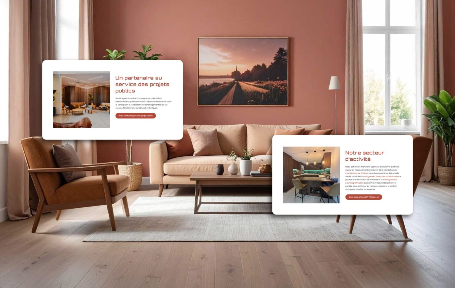 création d'un site internet pour menuisier dans le Var - Bordet Agencement