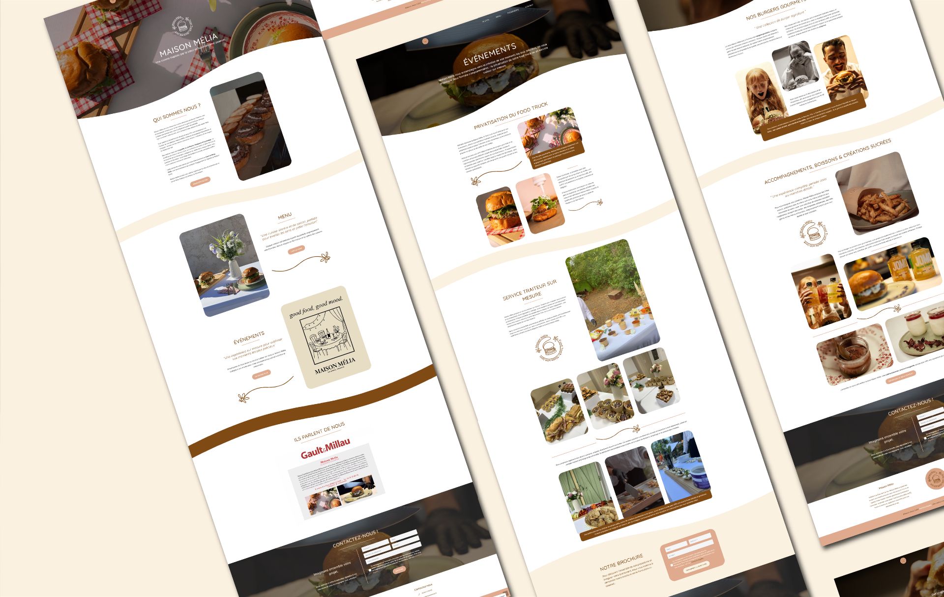 création d'un site internet pour foodtruck à La Crau dans le Var - Maison Mélia